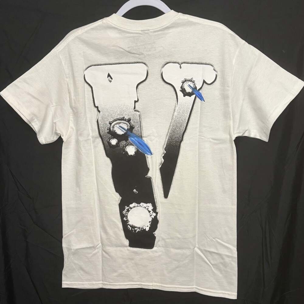 VLONE x Pop Smoke 'Hawk Em' White Graphic T-Shirt